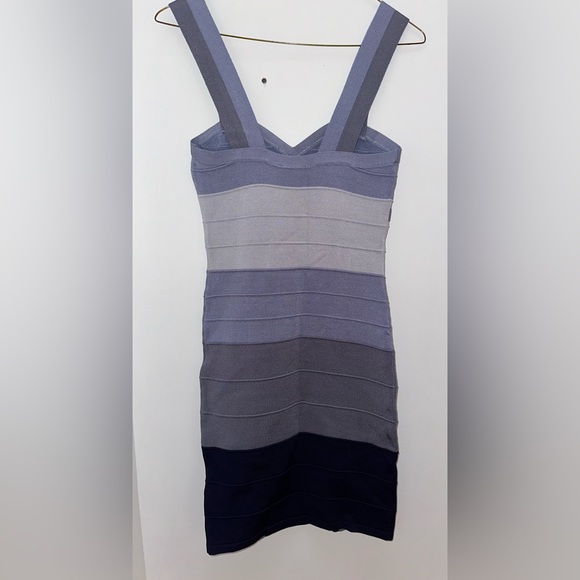 Bebe Blue Ombre Striped Color Block Dress - Picture 4 of 7